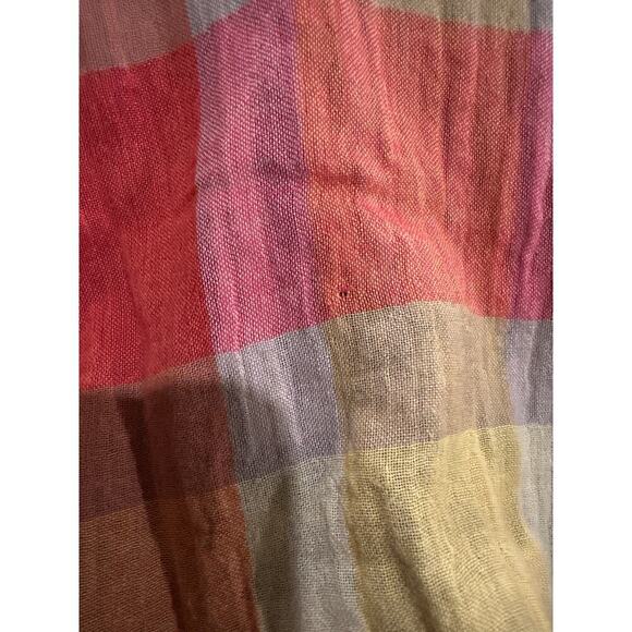 ace & jig Dani V Neck Cotton Plaid Midi Dress Size Small Wish - Picture 13 of 13